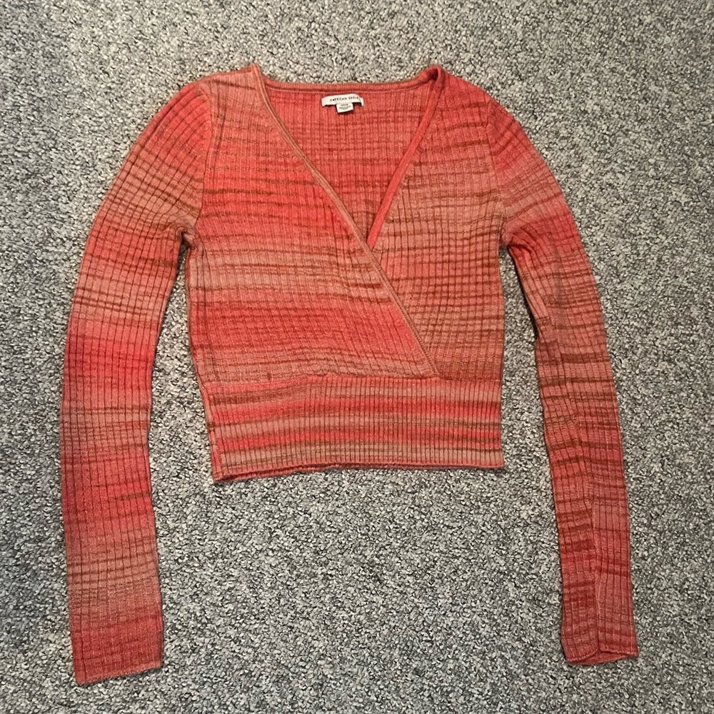 American Eagle pink knit top (small)